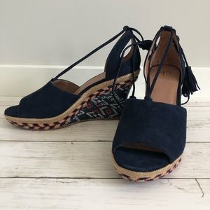 CABI Bohemian/BOHO Midnight Navy Blue Wedges